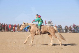 Айргийн дөрөвт хурдалсан Санчирын шарга морь